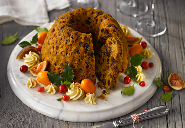 Steamed Apple Cranberry Pudding