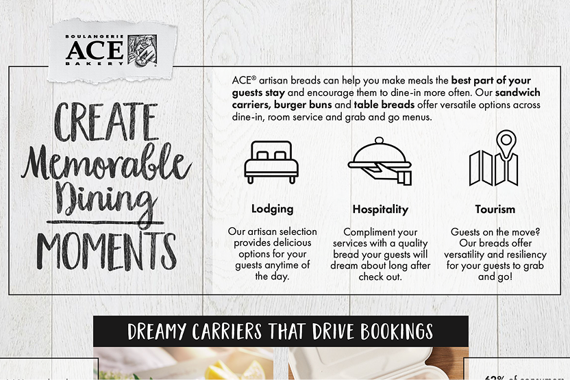 ACE Bakery® Lodging and hospitality sell sheet