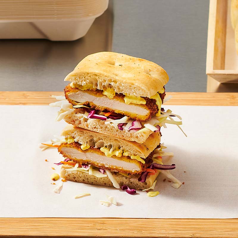 Hand-dimpled and hearth-baked, with olive oil and sea salt both baked in the dough and brushed on top, this Tuscan flatbread features an airy interior and crisp Herb de Provence crust. 6" x 4".