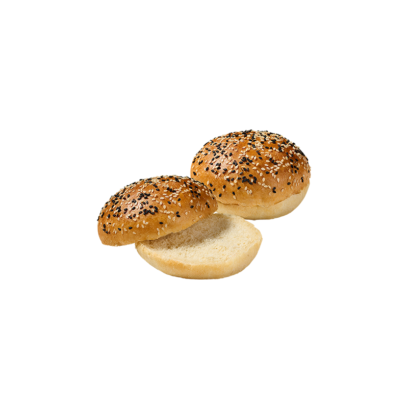 4” Black & White Sesame Burger Bun